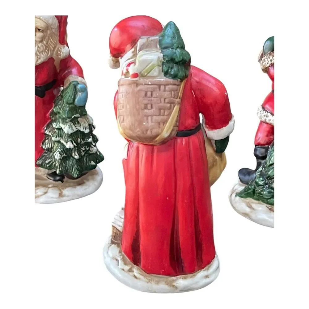 VTG Traditions Porcelain OLD ST‎ NICHOLAS, OLD WORLD SANTA, FATHER CHRISTMAS SET